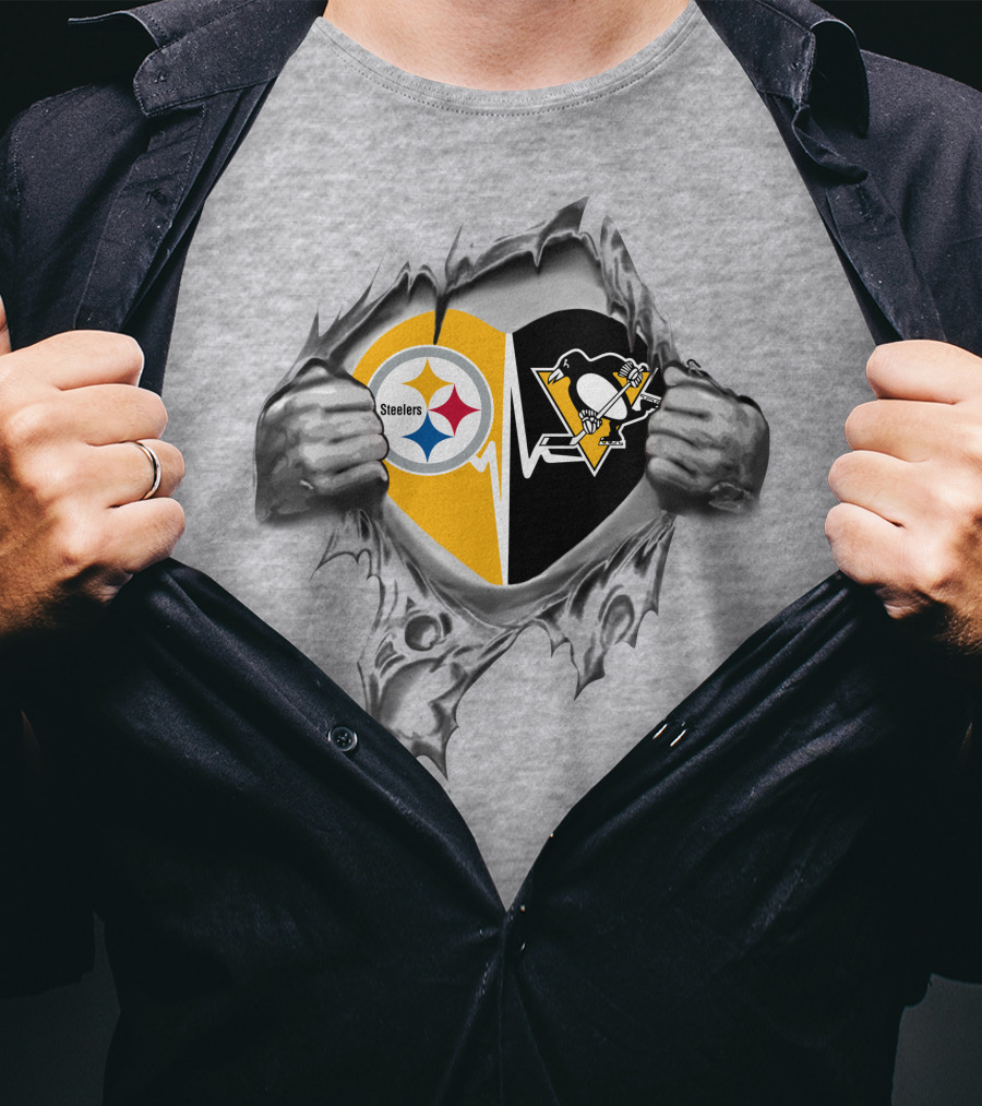 Steelers Pittsburgh Penguins Heartbeat Passion T-Shirt