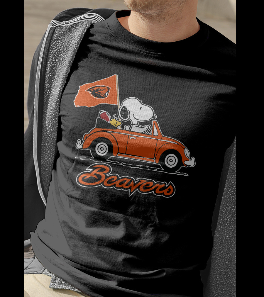 Snoopy Oregon State Beavers Ride Forever T-Shirt