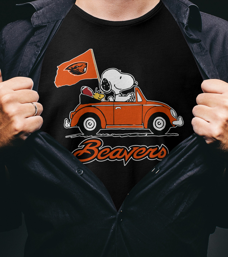 Snoopy Oregon State Beavers Ride Forever T-Shirt