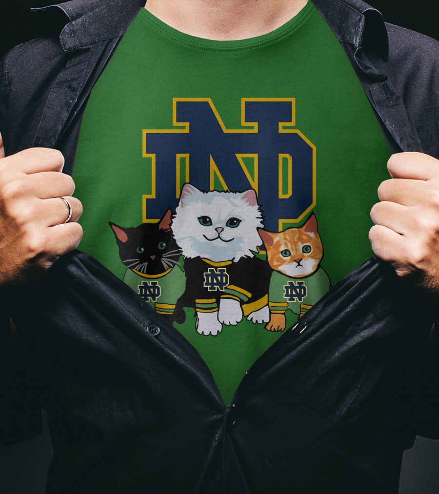 Notre Dame Fighting Irish ND Cute Cats T-Shirt
