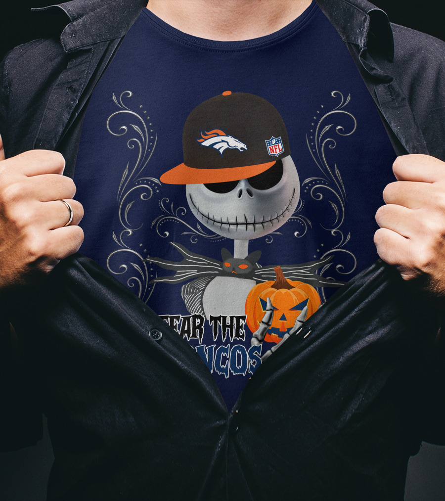 Fear The Denver Broncos Halloween NFL T-Shirt