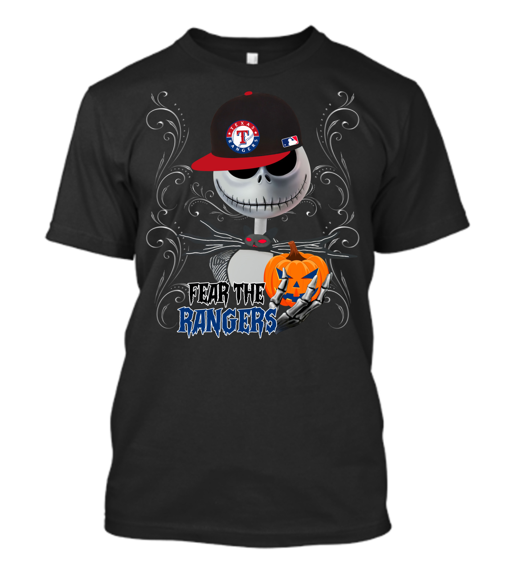 Fear The Texas Rangers Halloween Pumpkin T-Shirt