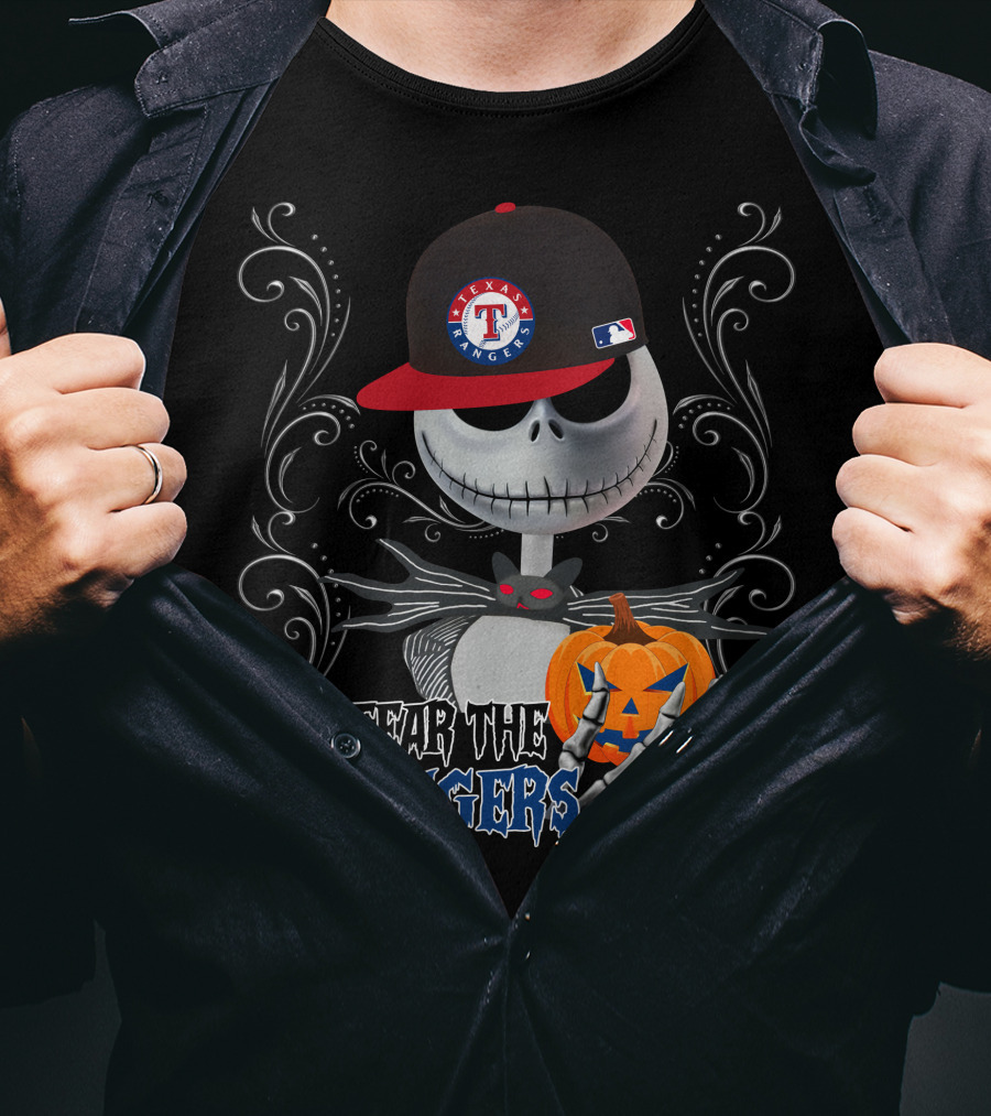 Fear The Texas Rangers Halloween Pumpkin T-Shirt