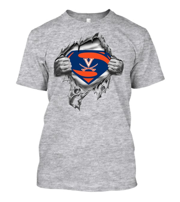 Superman Logo Virginia Cavaliers Fan Shirt 384 T-Shirt