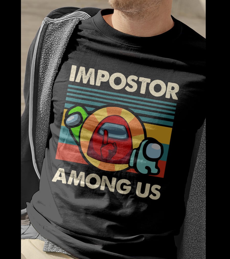 IMPOSTOR AMONG US Retro Crewmates T-Shirt