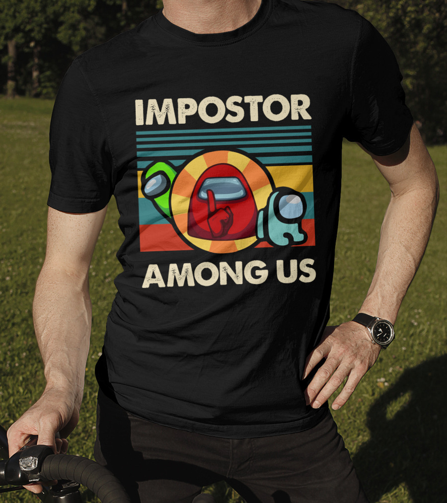 IMPOSTOR AMONG US Retro Crewmates T-Shirt