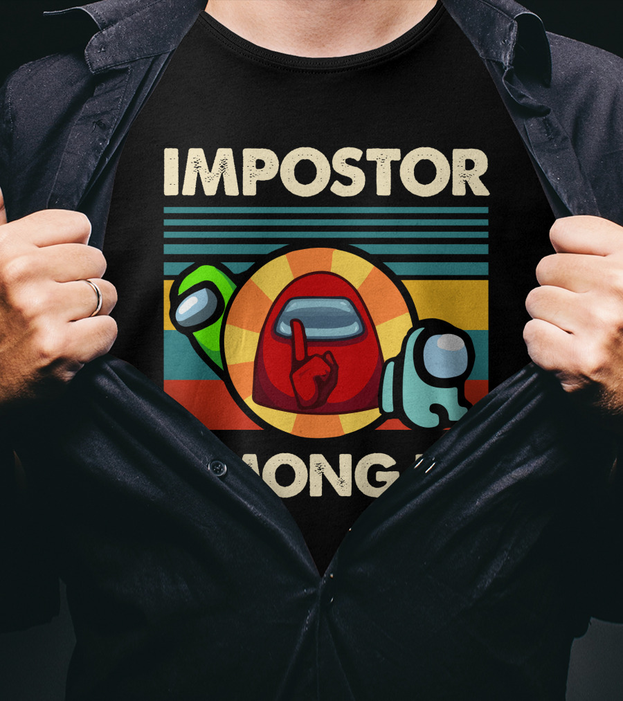 IMPOSTOR AMONG US Retro Crewmates T-Shirt