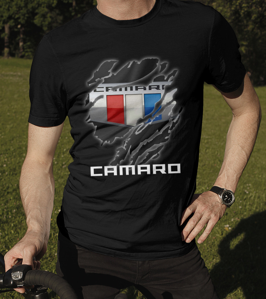 Camaro Tricolor Badge With Claw Marks T-Shirt