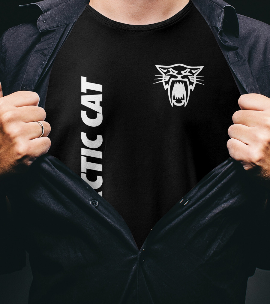 Arctic Cat Logo With Fierce Cat Head T-Shirt