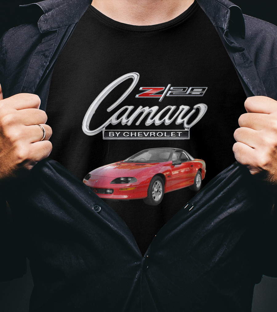 Camaro Z28 By Chevrolet Red Car T-Shirt