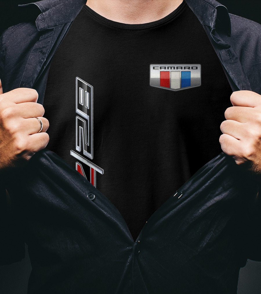 Camaro Z28 Logo With Red White Blue Emblem T-Shirt