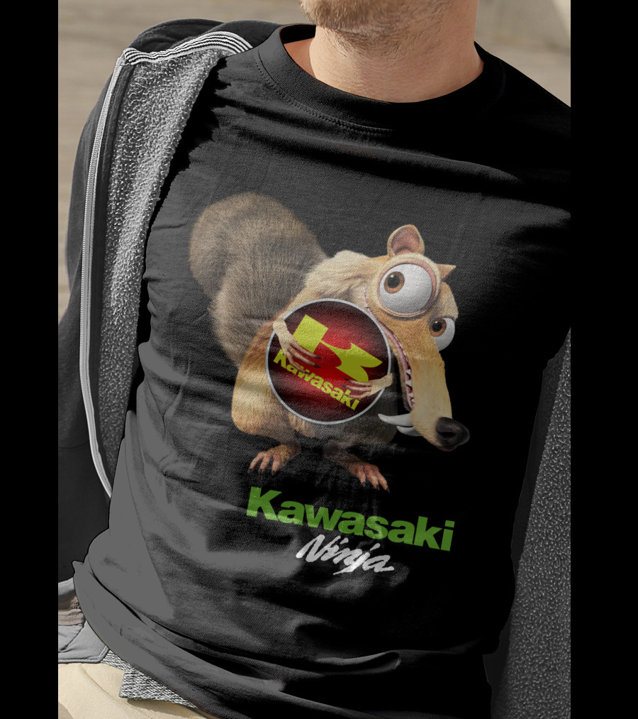 Kawasaki Ninja Ice Age Squirrel Crossover T-Shirt