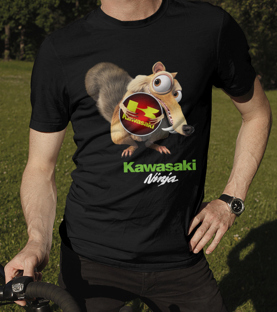 Kawasaki Ninja Ice Age Squirrel Crossover T-Shirt