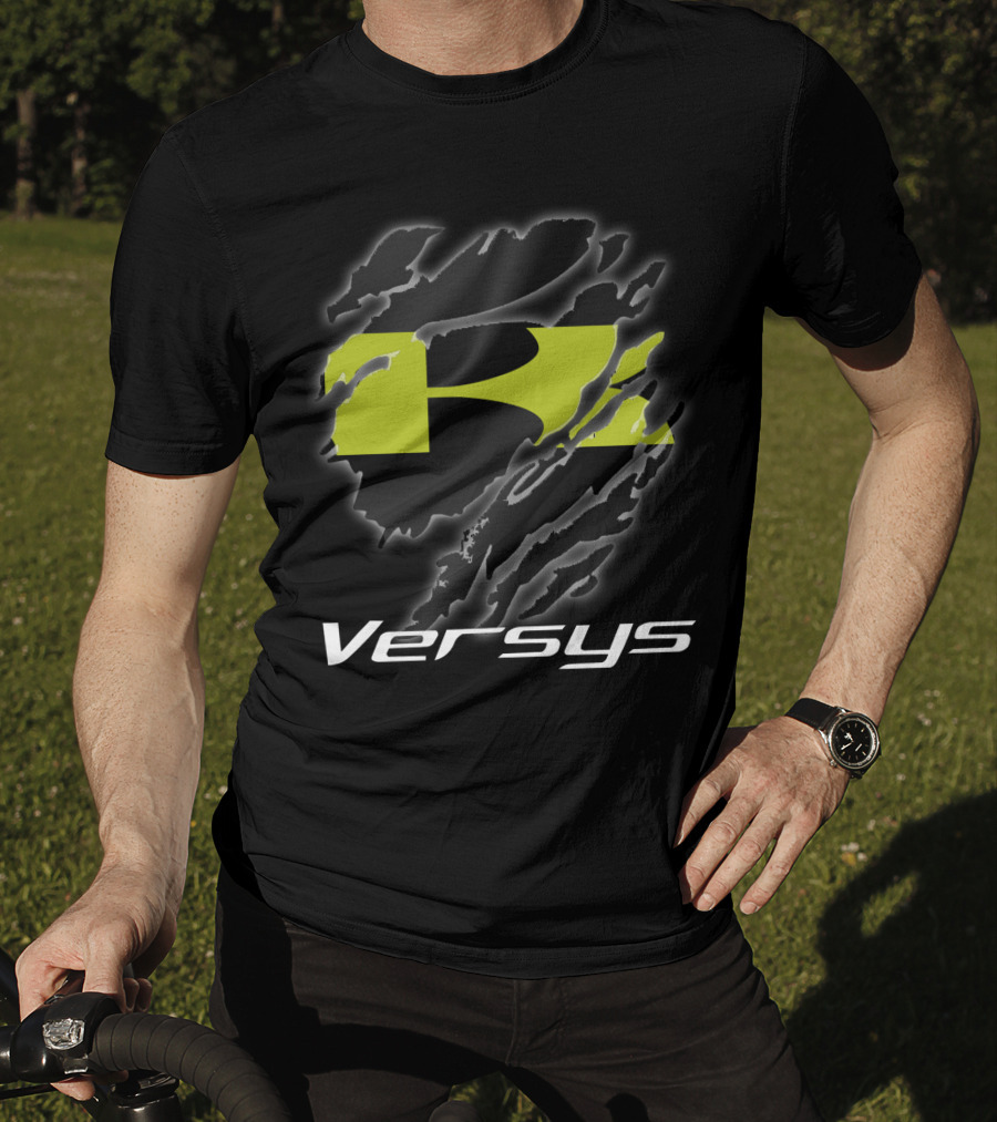 Rugged Kawasaki Versys Adventure Icon With Bold Green And Black Styling T-Shirt