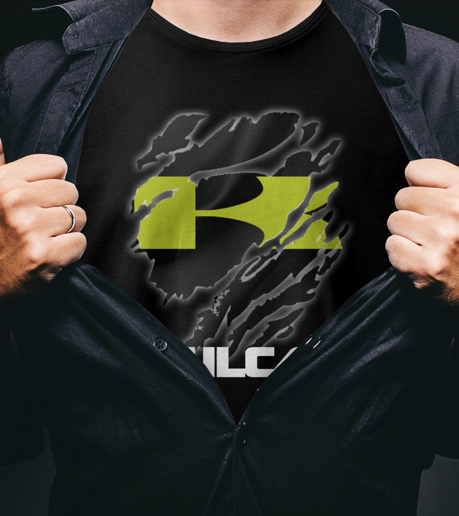 Vulcan Kawasaki Racing Claw Texture Rip T-Shirt