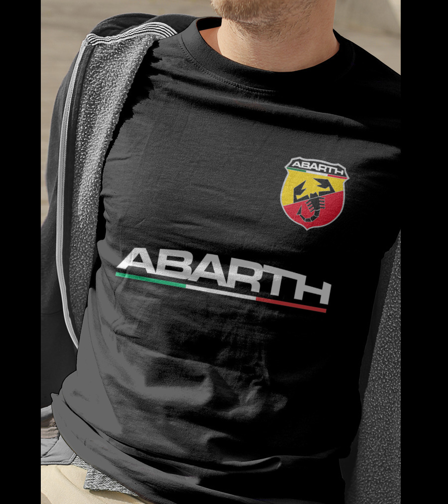 Abarth Scorpion Logo With Italian Flag Trim T-Shirt