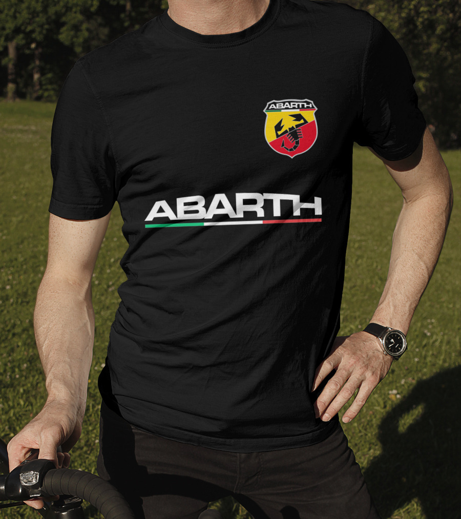 Abarth Scorpion Logo With Italian Flag Trim T-Shirt