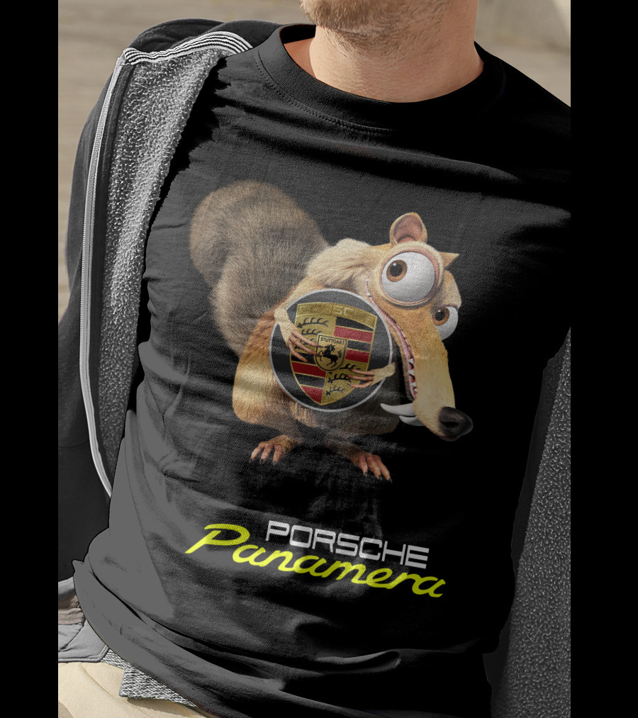 Porsche Panamera Scrat Holding Emblem T-Shirt