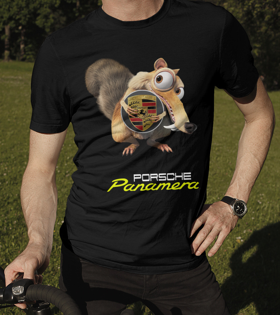 Porsche Panamera Scrat Holding Emblem T-Shirt