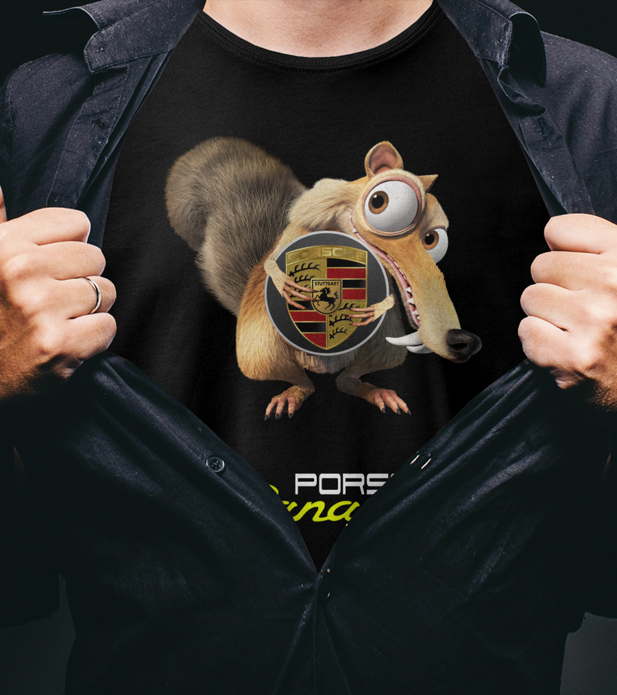 Porsche Panamera Scrat Holding Emblem T-Shirt