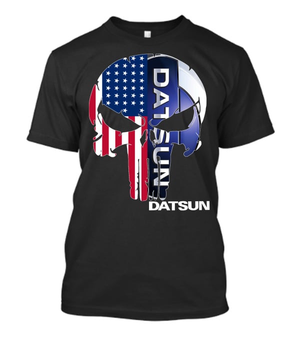 Datsun Punisher Skull American Flag T-Shirt