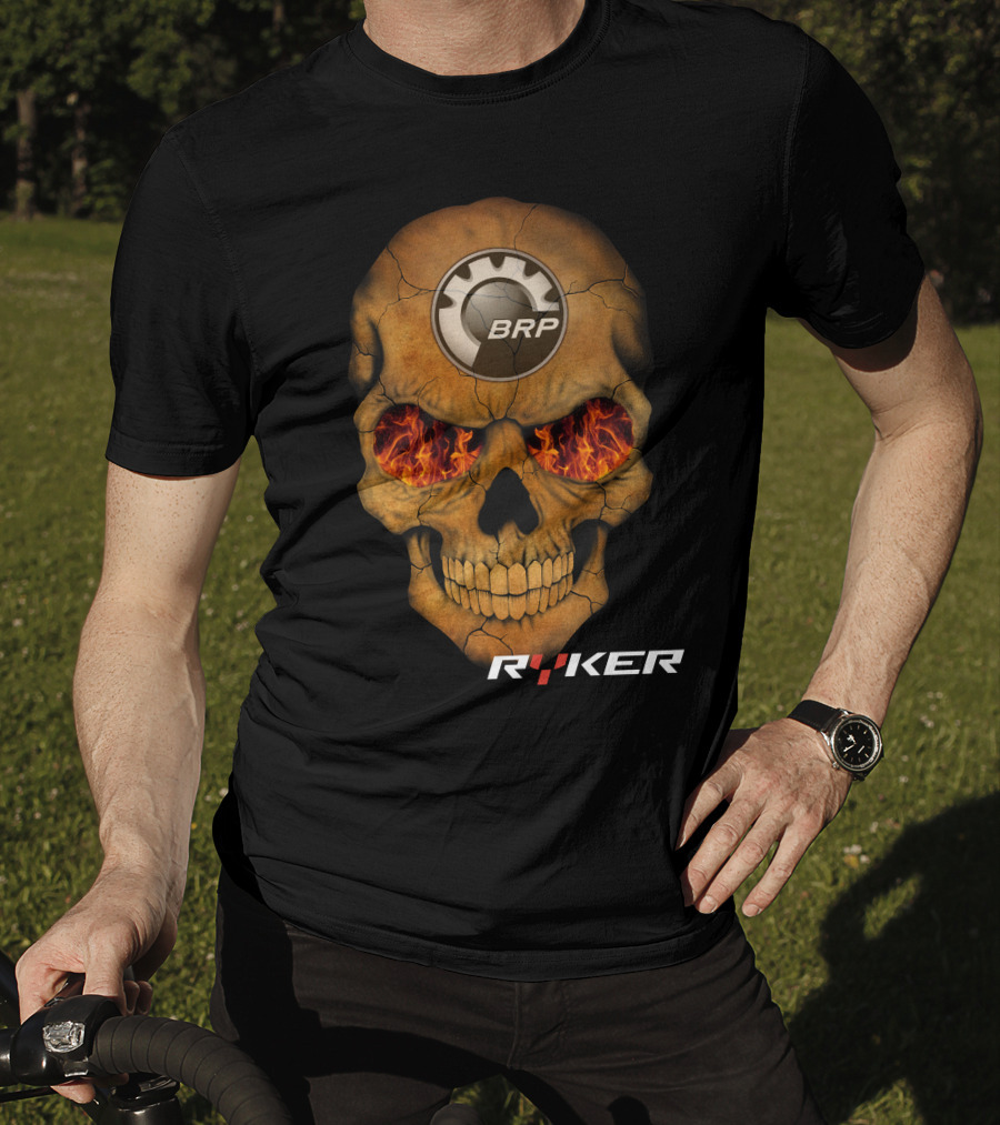 BRP Ryker Skull With Fiery Eyes T-Shirt