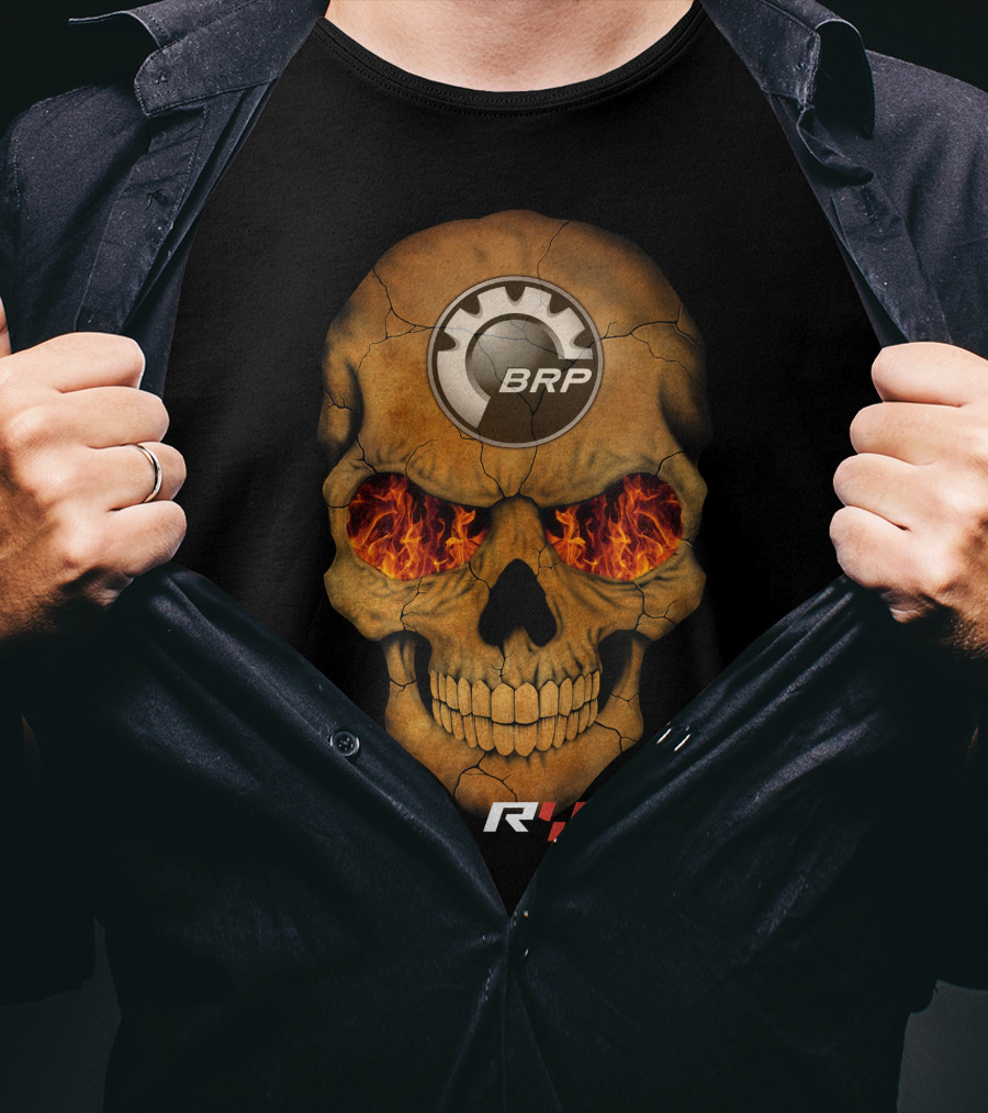 BRP Ryker Skull With Fiery Eyes T-Shirt