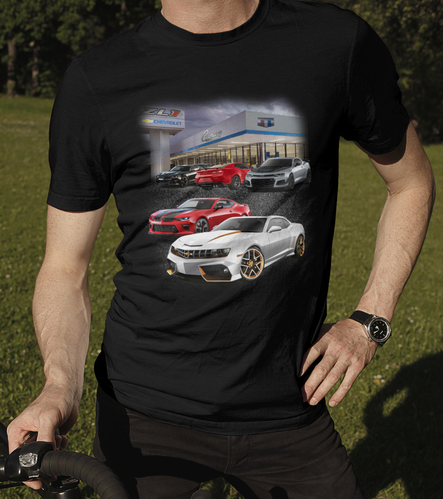 Chevrolet Camaro ZL1 Showroom Display With Multiple Models T-Shirt
