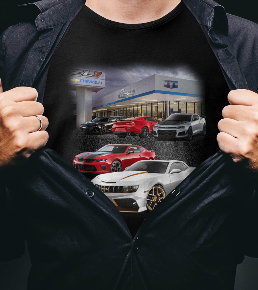 Chevrolet Camaro ZL1 Showroom Display With Multiple Models T-Shirt