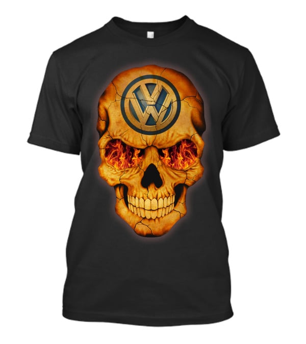 VOLKWAGEN Skull Flaming Eyes T-Shirt
