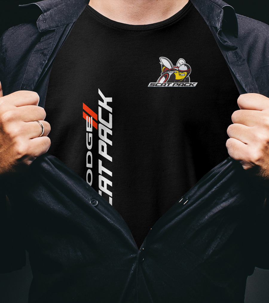 Dodge Scat Pack Logo With Bee Emblem T-Shirt