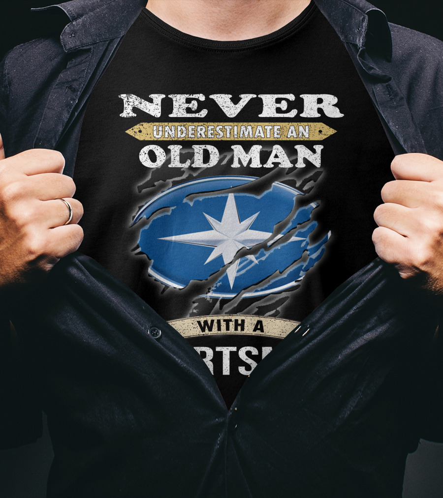 Never Underestimate An Old Man With A Sportsman T-Shirt