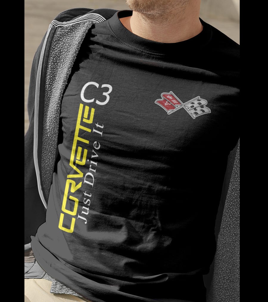 Corvette C3 Just Drive It Flag T-Shirt