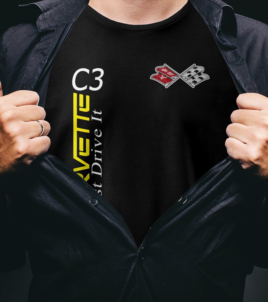 Corvette C3 Just Drive It Flag T-Shirt