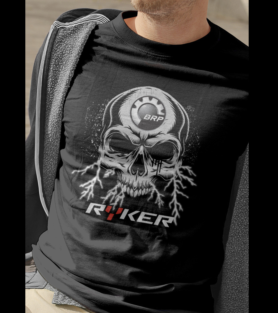 BRP Skull Ryker With Lightning Motif T-Shirt