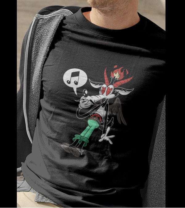 Funny Baphomet Cool Wolf Whistle Heart Eyes T-Shirt