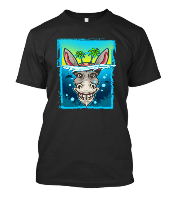 Beach Donkey Island Palms Ocean Adventure T-Shirt