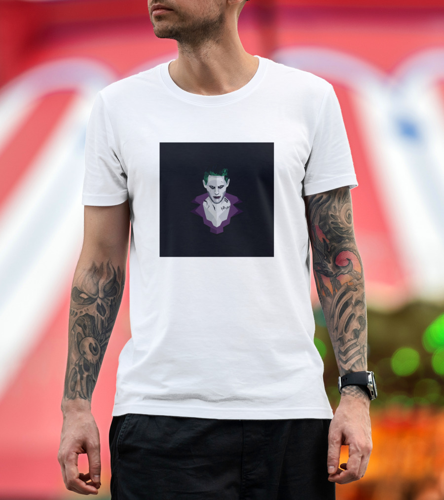 Joker Jared Leto Polygon Art Green Hair Suicide Squad T-Shirt