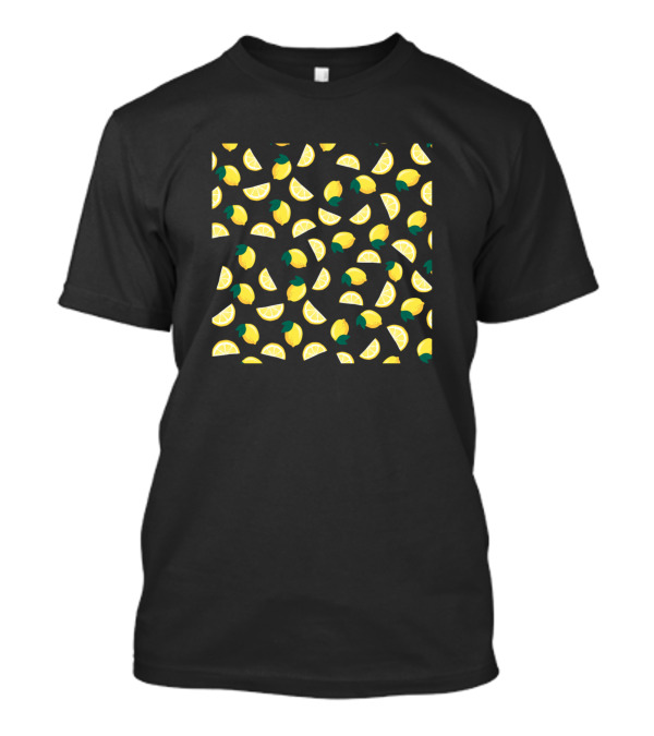 Lemon Fruit Pattern Print Background T-Shirt