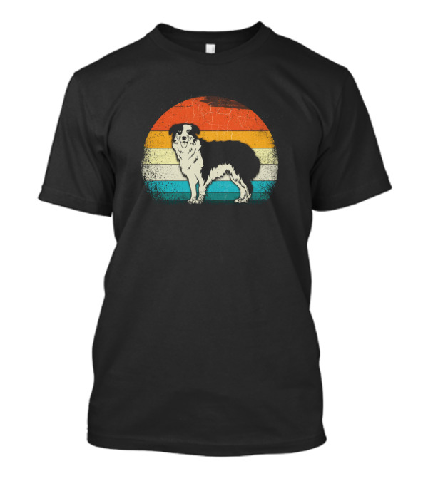 Australian Shepherd Vintage Retro Sunburst T-Shirt