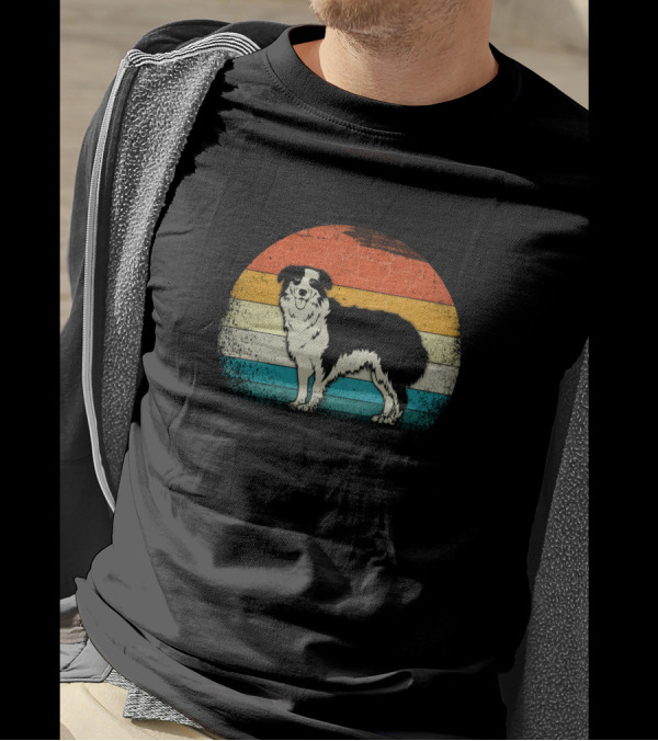 Australian Shepherd Vintage Retro Sunburst T-Shirt