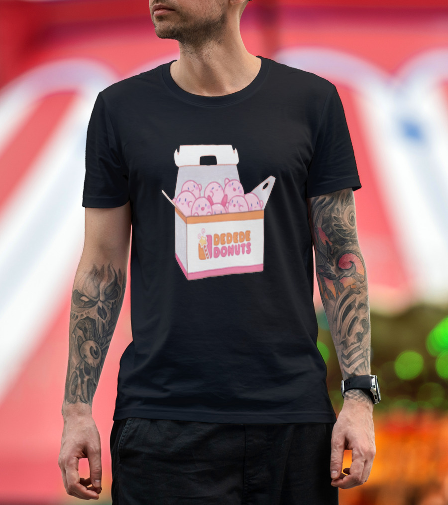 Dedede Donuts Box of Pink Donut Characters T-Shirt