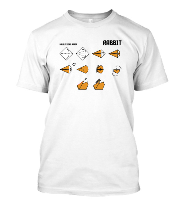 Double Sided Paper Origami Rabbit Instructions T-Shirt
