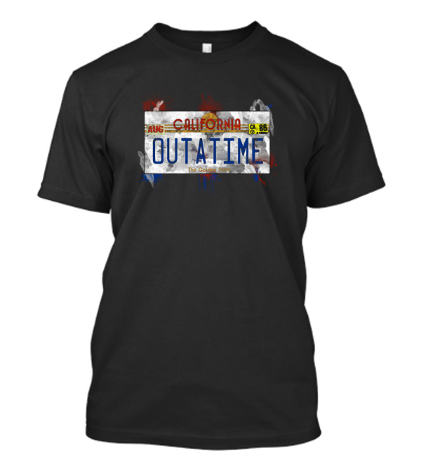 California Outatime License Plate Back To The Future 1986 T-Shirt