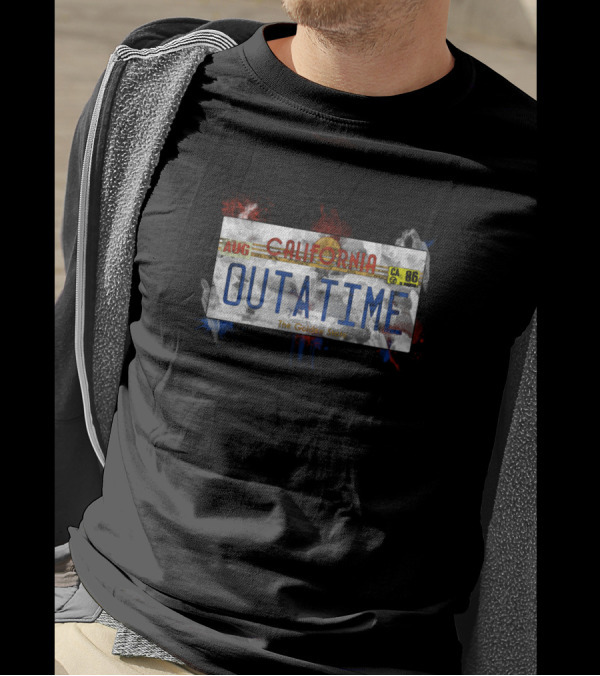 California Outatime License Plate Back To The Future 1986 T-Shirt