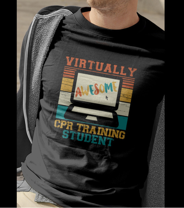 Virtually Awesome CPR Training Student Retro Laptop T-Shirt