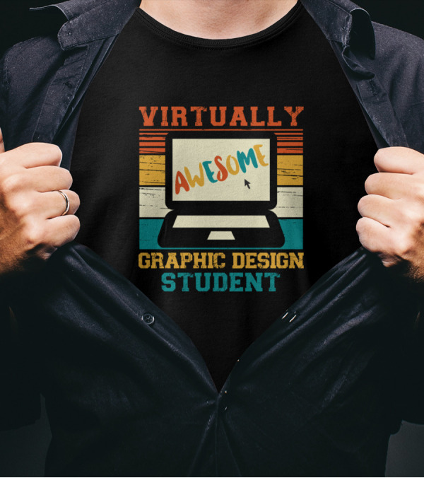 Virtually Awesome Graphic Design Student T-Shirt