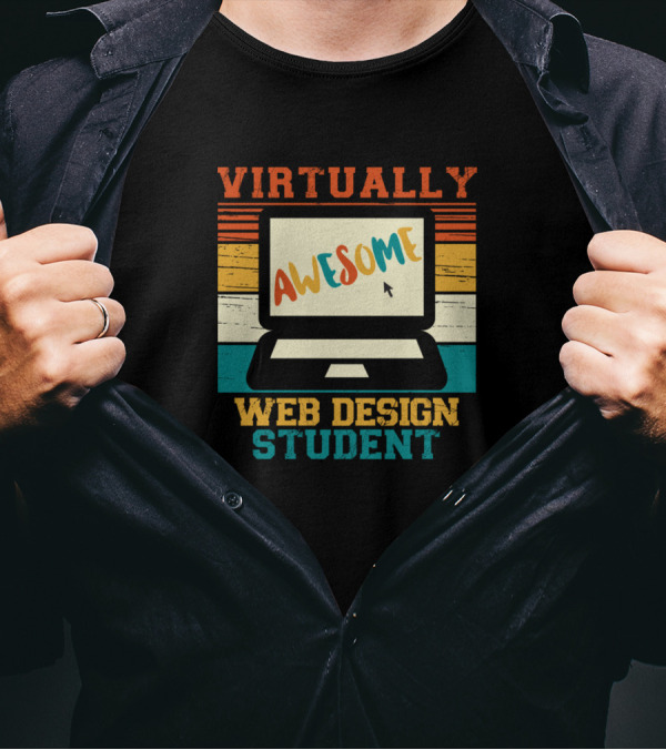Virtually Awesome Web Design Student T-Shirt