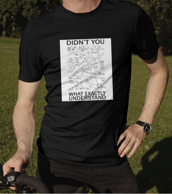 DIDN'T YOU WHAT EXACTLY UNDERSTAND Math Equations And Formulas T-Shirt