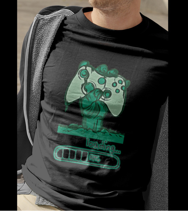 Game Loading Hand Holding Controller 50% T-Shirt